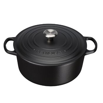 Каструля / жаровня з кришкою 26 см, чорний матовий Signature Le Creuset