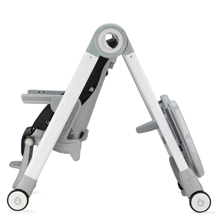 Дитячий стільчик для годування з 4 колесами та функцією гальма від 6 місяців чорний Momi