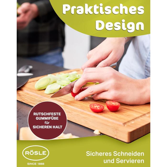 Обробна дошка 39 x 26 см, бамбук Basic Line Rosle