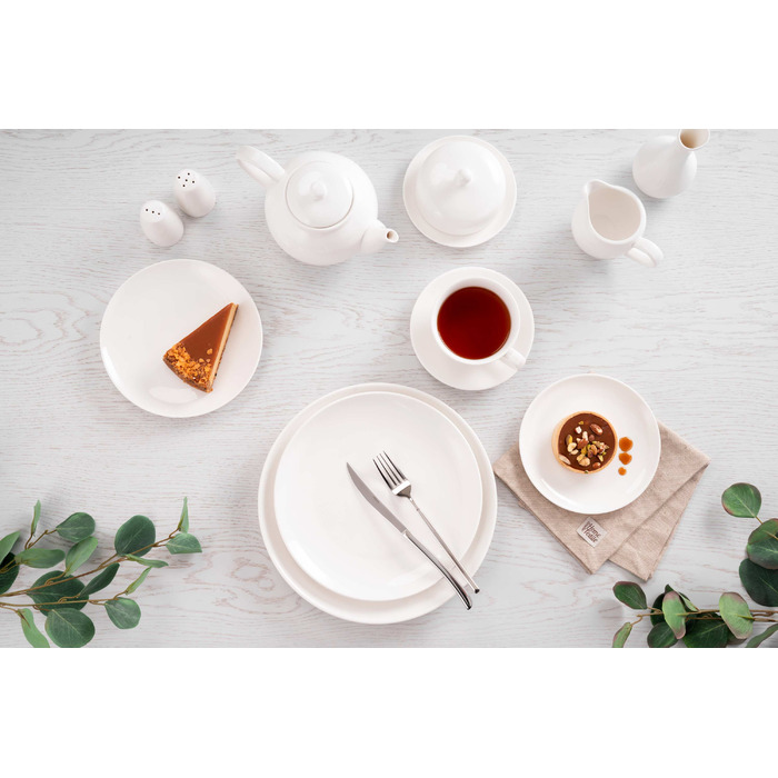 Тарілка пиріжкова Ardesto Imola, 18см, порцеляна, білий