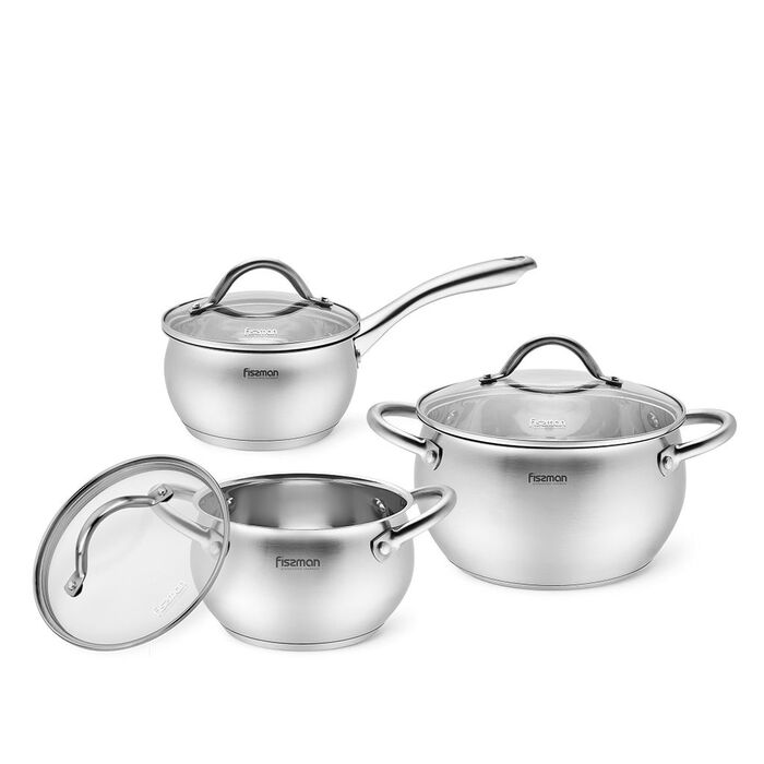 Набір посуду зі скляними кришками, 6 предметів NANCY Fissman