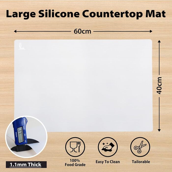 Антипригарний килимок для випічки 60 x 40 см прозорий SUPER KITCHEN