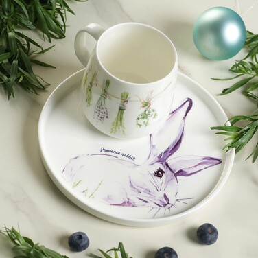 Кружка Fissman PROVENCE RABBIT 400 мл порцеляна (13955)