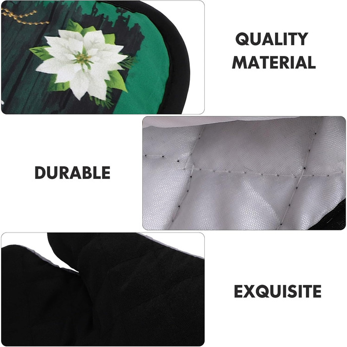 Різдвяний набір з 2 прихваток та 2 рукавичок для духовки, 4 предмети, зелений Cabilock