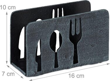 Тримач для серветок сірий Relaxdays