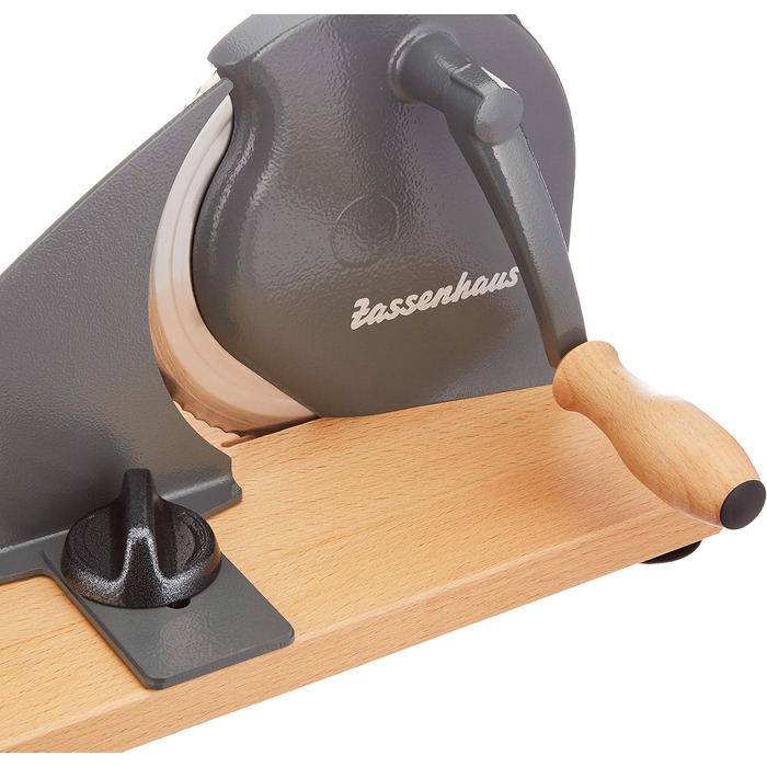 Інструкція з нарізки хліба Zassenhaus CLASSIC Сталеве лезо Solingen Товщина різання 1-18 мм Дошка і кривошип з деревини бука Розміри 30 25,5 19см (сіро-коричневий, одна упаковка)
