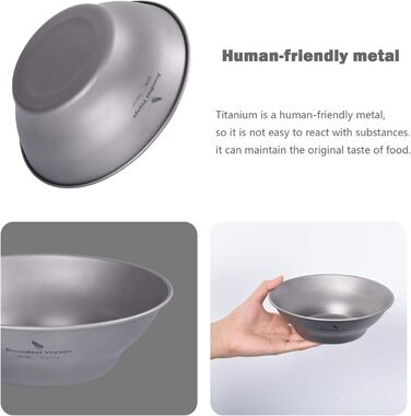 Титанова тарілка для кемпінгу 800 мл Boundless Voyage