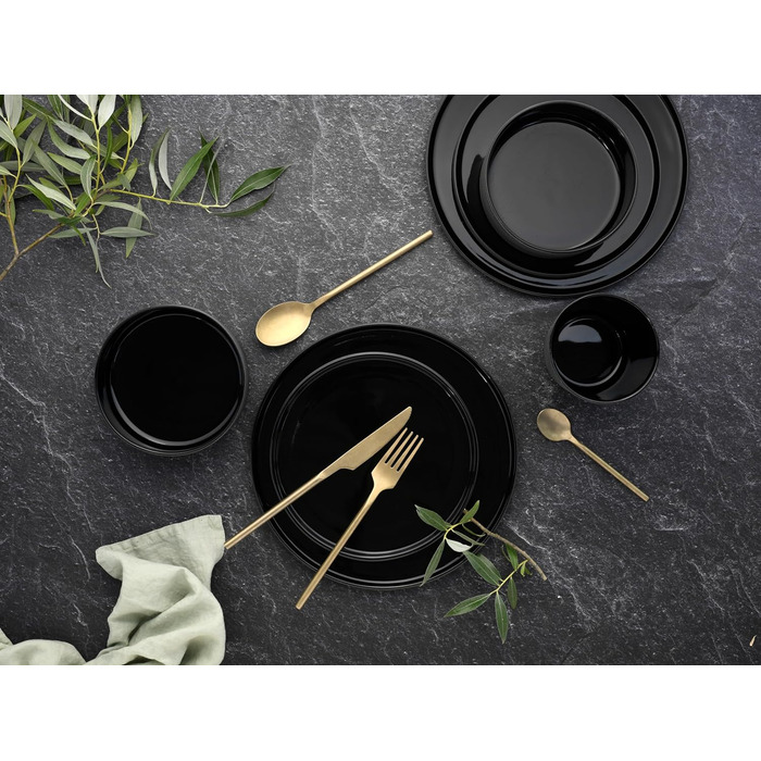 Набір посуду на 4 персони, 16 предметів, Futuro Black Creatable