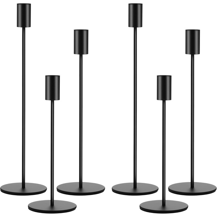 Набір із 6 свічників 33/28/23 см HAOYULUO