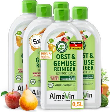 Засоби для миття овочів та фруктів 5 x 500 мл AlmaWin