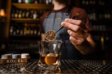 Набор камней для виски 6 изготовленных вручную гранитных камней премиум-класса ROCKS