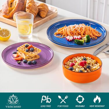 Обідний сервіз на 6 персон, 18 предметів, різнокольоровий Bonita Vancasso