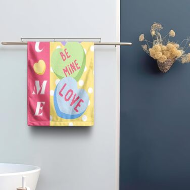 Різдвяні кухонні рушники Kwlegh, рушник для рук, різдвяна ялинка, цукерка-тростина, сніжинка, рушник для пальців, набір з 2 шт. , милий чоловічий банний рушник, високопоглинаючі рушники, 36 x (цукрові серця)