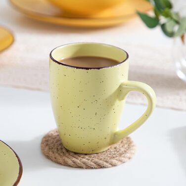 Столовий сервіз з керамограніту, набір посуду vancasso MODA, вінтажний зовнішній вигляд, комбінований сервіз з 40 предметів з 8 обідніми тарілками, тарілками для тортів, суповими тарілками, мисками та чашками кожна (барвистий, комбінований сервіз 16 шт. )