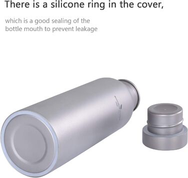 Титанова пляшка для води з титановою кришкою для кемпінгу 750 мл. Boundless Voyage