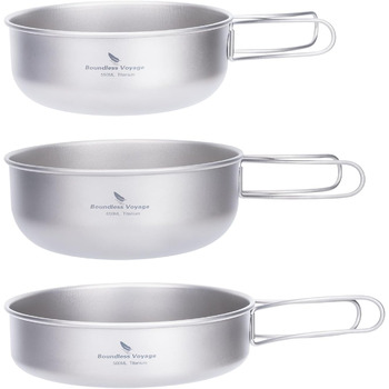 Набір титанових чаш для кемпінгу 3 шт. Boundless Voyage