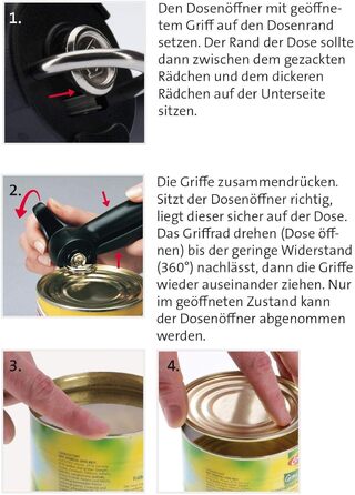 Інструкція з консервного ножа Westmark - безпечний консервний нож з плоскогубцями - велика поворотна ручка для безпечного використання - нержавіюча сталь/пластик (білий) (Bravo)