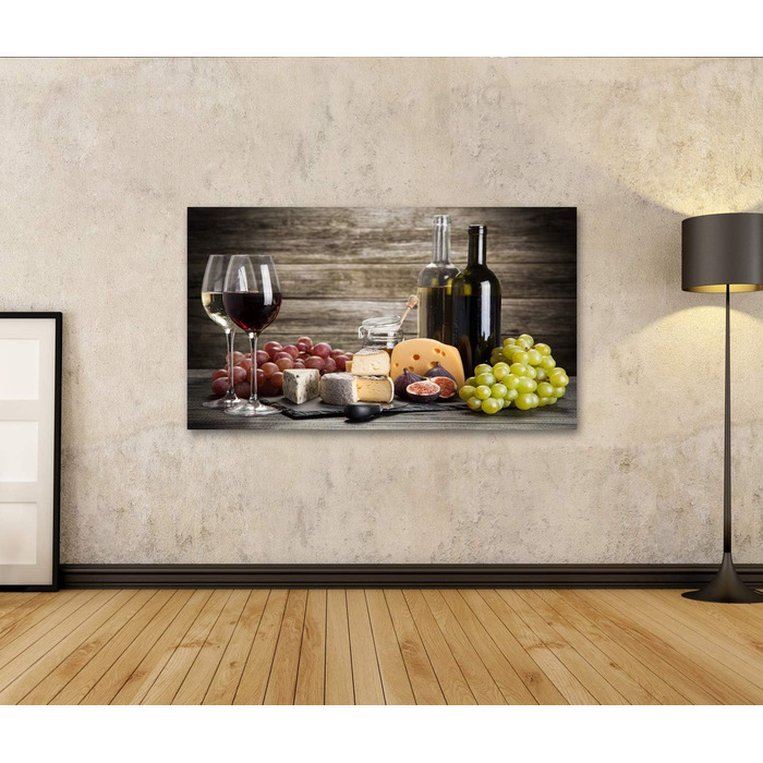 Картина на полотні, натюрморт з вином 100 x 57 см islandburner