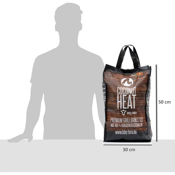 Брикети кокосового гриля преміум-класу 20 кг BBQ-Toro