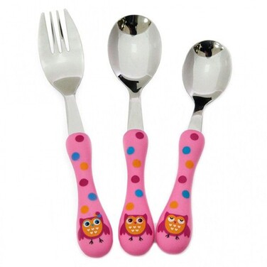 Набір столових приборів для дітей Fissman 3 предмета Сова (3013)