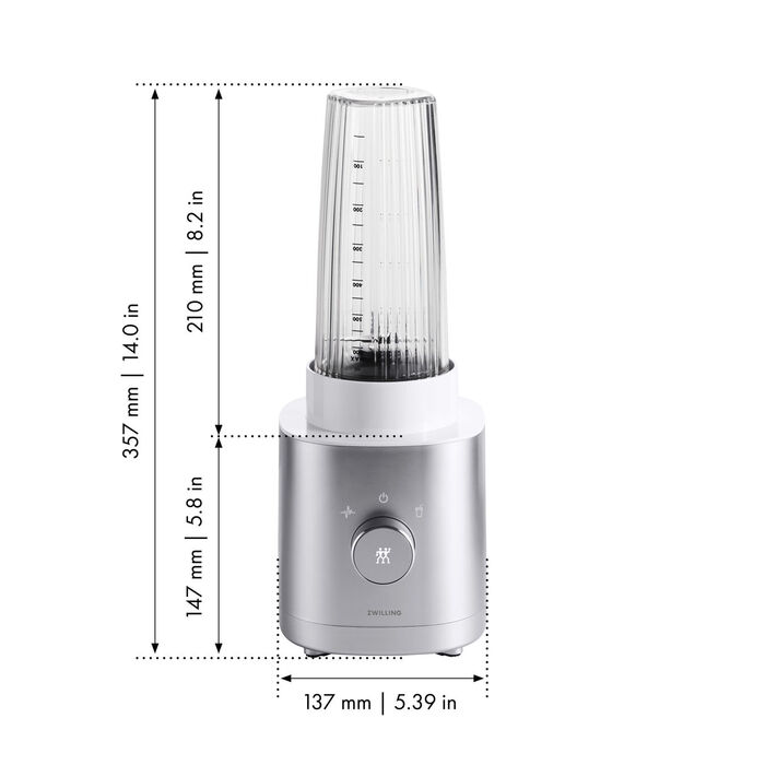 Блендер настільний AC Motor Срібний Enfinigy Zwilling