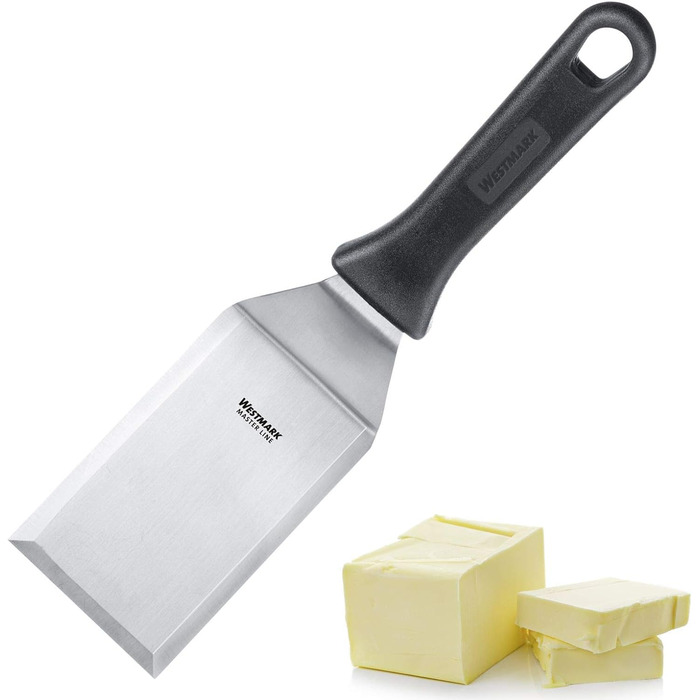 Профессиональных токаря/шпателя для гриля (угловые, жесткие) с перфорированным и закрытым лезвием, нержавеющая сталь/пластик, Master Line, черный/серебристый, 134422E6, 29 см (шлифованная кромка), 2 шт., 2