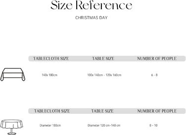 Скатертина для столу, 140 x 180 см, різдвяна червона DBAILY