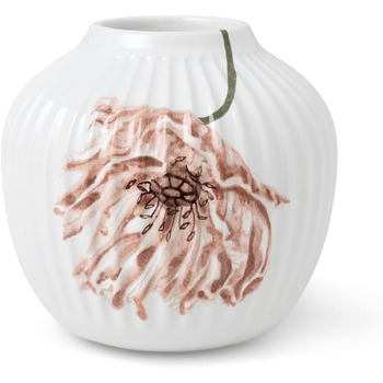 Ваза 13 см белая с акварельным узором Poppy Hammershøi Kähler