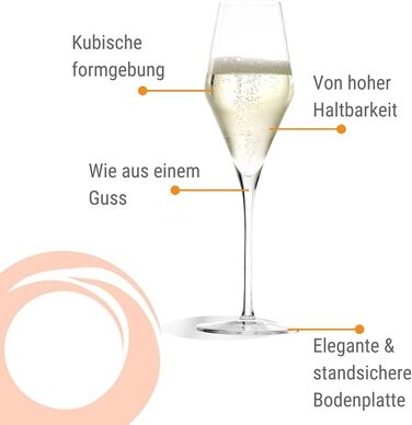 Набір із 6 келихів для шампанського 290 мл, Quatrophil Stölzle Lausitz