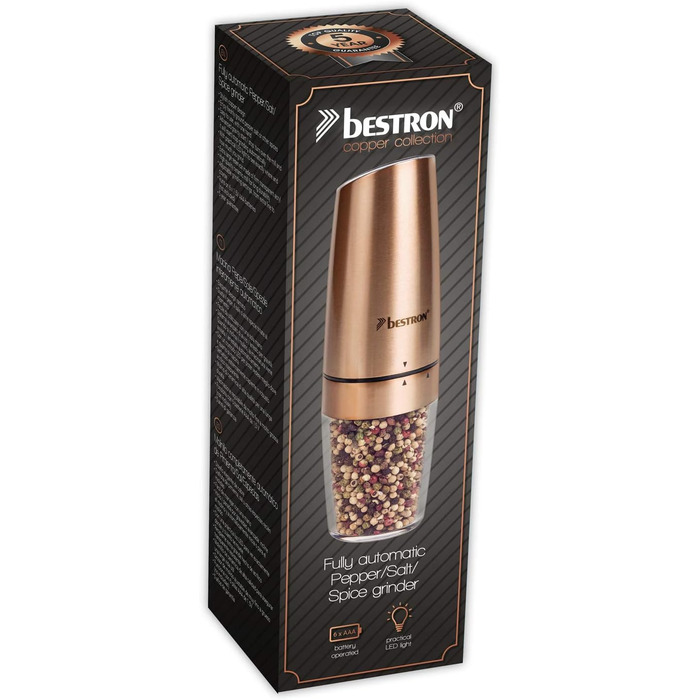 Електричний млин для спецій зі світлодіодним підсвічуванням Bestron