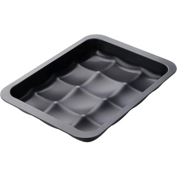 Форма для булочок Black Metallic, високоякісна форма для вареників на пару з антипригарним покриттям, форма для випікання на 12 пельменів, квадратне деко для дрібного хліба, універсальна форма (колір чорний), 6517