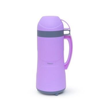 Термос Fissman 1800 мл, колір фіолетовий пластиковий корпус зі скляною колбою (19852)