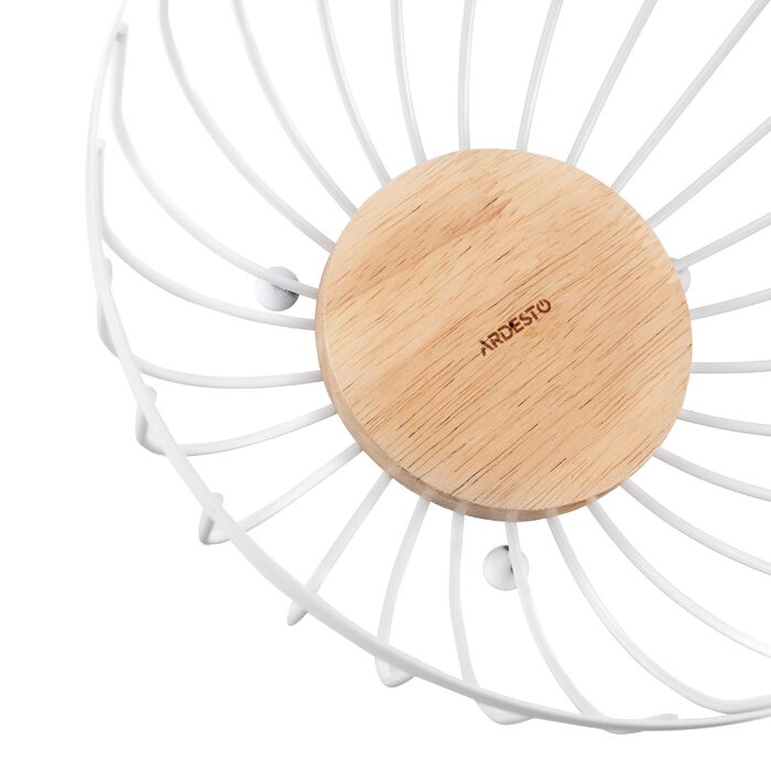 Корзина Ardesto Midori 25х25х13см, металл, дерево, белая