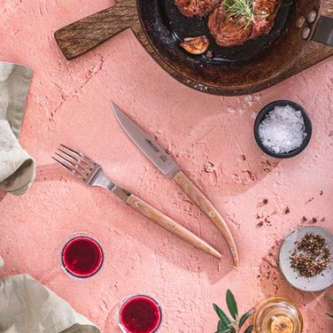 373928 Виделка стейкова блакитна 220 мм