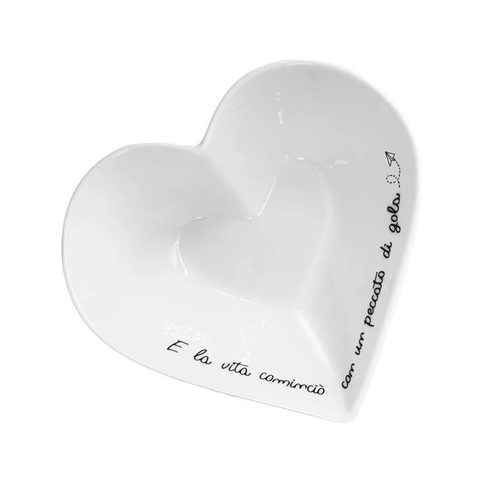 Мисочка в форме сердца La Porcellana Bianca GLI ONESTI HEART, фарфор, диам. 16 см