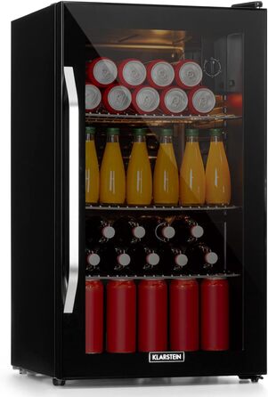 Мини-холодильник со стеклянной дверцей 80 л черный Klarstein