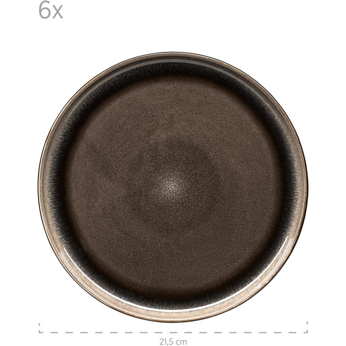 Набор посуды на 6 персон, 18 предметов, серый Niara MÄSER