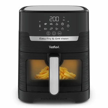 Tefal Мультипечь Easy Fry&Grill Vision Window, 1550Вт, чаша-4.2л, сенсорное управл., 10 программ, с окошком, пластик, черный