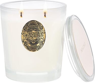 Ароматна свічка M&SENSE Лісова хатина, ароматичні свічки у склянці, натуральна соєва свічка, час горіння 55 годин, подарункові свічки для жінок та чоловіків, подарункова свічка (вершковий ванільний торт, 560 г)