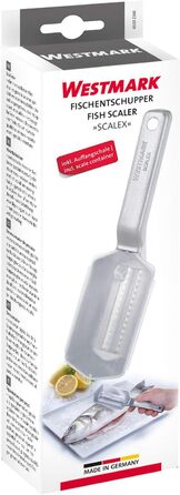 Очиститель для рыбы Westmark с поддоном для сбора весов, алюминий, специальное покрытие, безопасное для пищевых продуктов, нержавеющая сталь, 21 x 5,9 x 5,3 см, Scalex, серебристый, 65002260