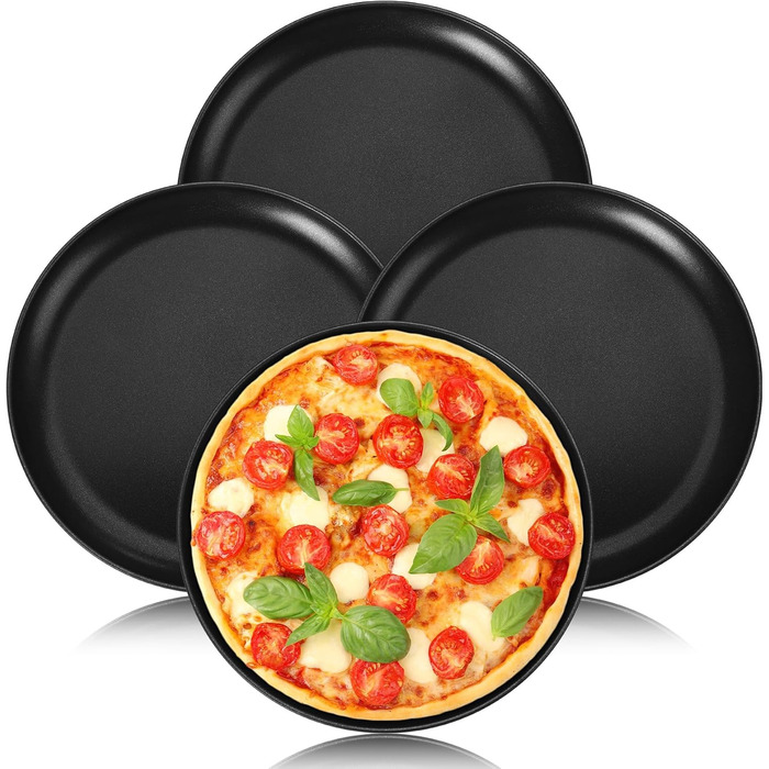 Набір із 4 дек для піци 26 см чорний Onader