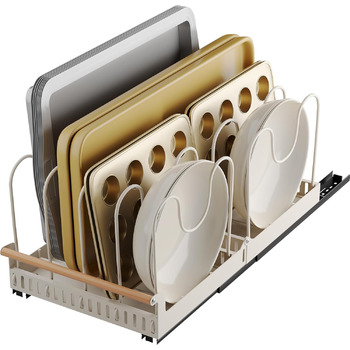 Підставки для посуду з 10 роздільниками білий NETEL