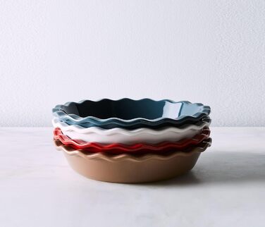 Блюдо для пирога кругле 26 см біле Emile Henry