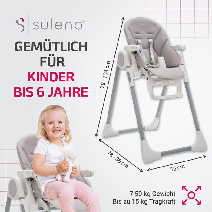 Дитячий стільчик для годування Suleno