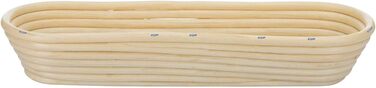 Кошик для вистоювання Westmark, для тіста для хліба вагою 1500-2000 г, овальний, довжина приблизно 40 см, ротангова тростина, світло-бежевий, 32022270 довжина одинарного 39,5 см