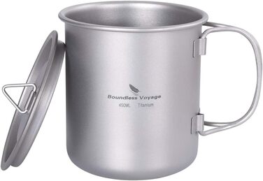 Мл Титанова кружка Кемпінгова чашка Відкритий чай Кава Дорожня кружка з кришкою та відкидною ручкою Легка кружка для води Чашка для пікніка Металевий посуд Ti3034D (чашка Ti3026d-450 мл), 300