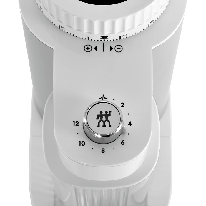 Кавомолка сріблясто-біла Enfinigy Zwilling