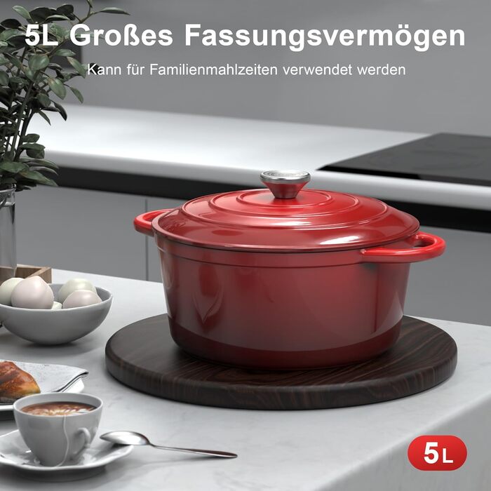 Чавунна форма для запікання 26 см з кришкою Topbooc