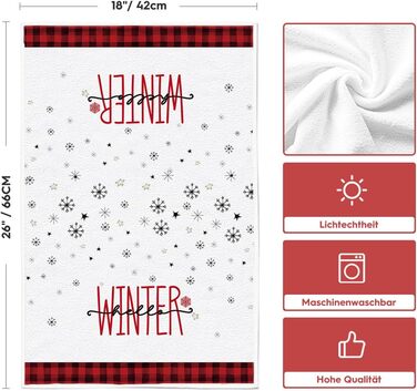 Набор из 4 рождественских кухонных полотенец 42 x 65 см, красный/белый Artoid Mode