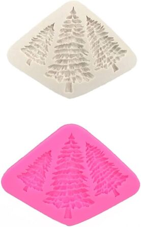 Силіконова форма HUANIZI 3D у формі ялинки, ялинки, фондан, прикраса для торта, маленькі силіконові форми для випічки, сірі